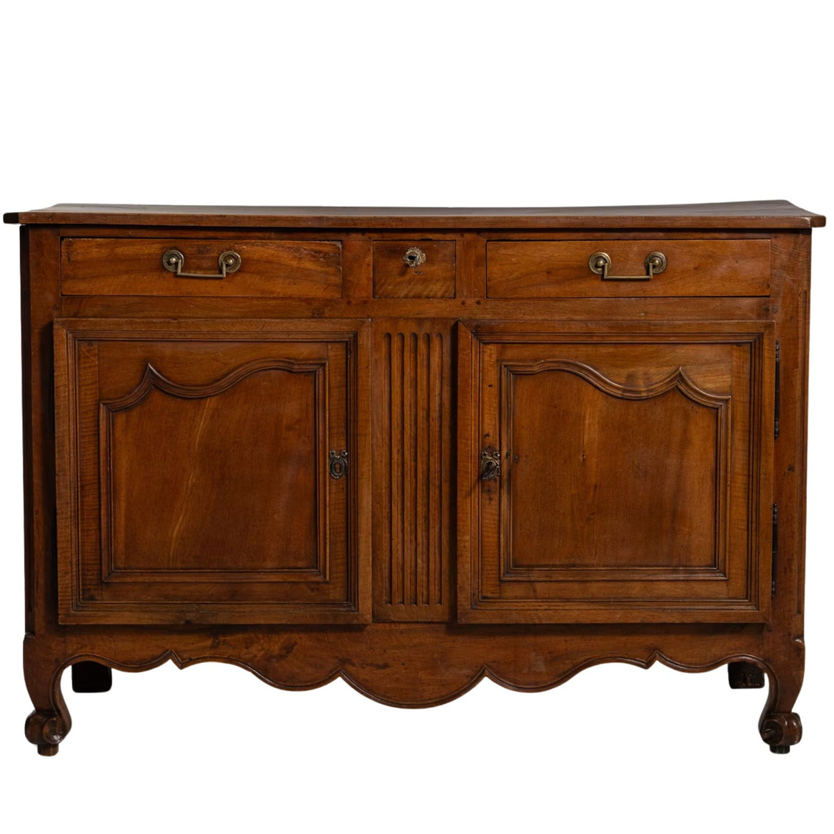 Antique French Provincial Carved Walnut Buffet, Circa 1800