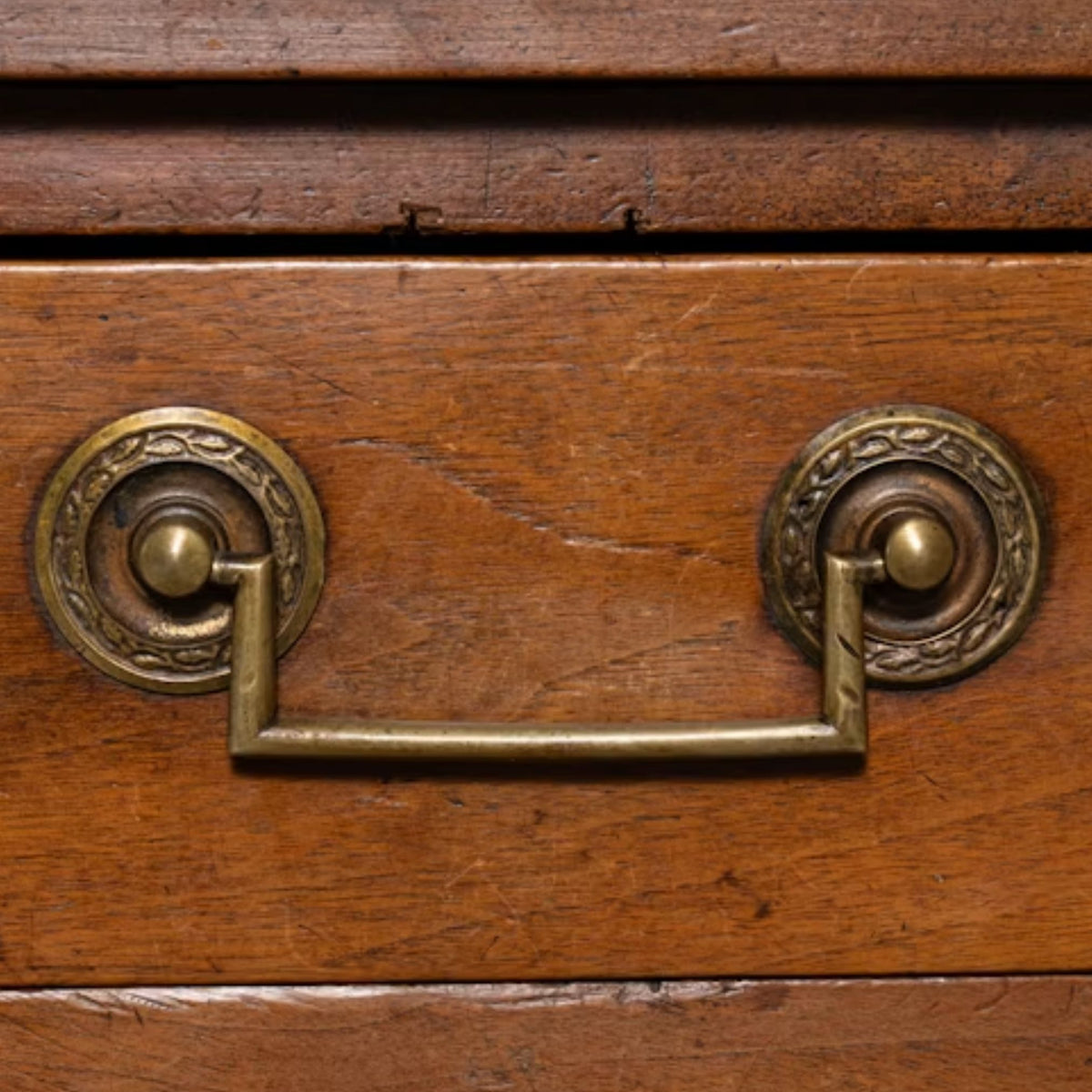 Antique French Provincial Carved Walnut Buffet, Circa 1800