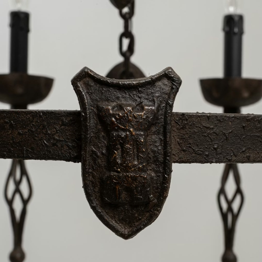 Antique Gothic Revival Chandelier, Circa 1940