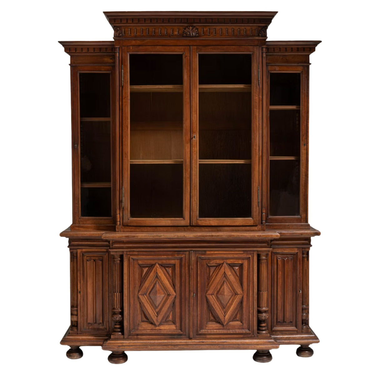 Antique Renaissance Revival Vitrine Cabinet, Circa 1860