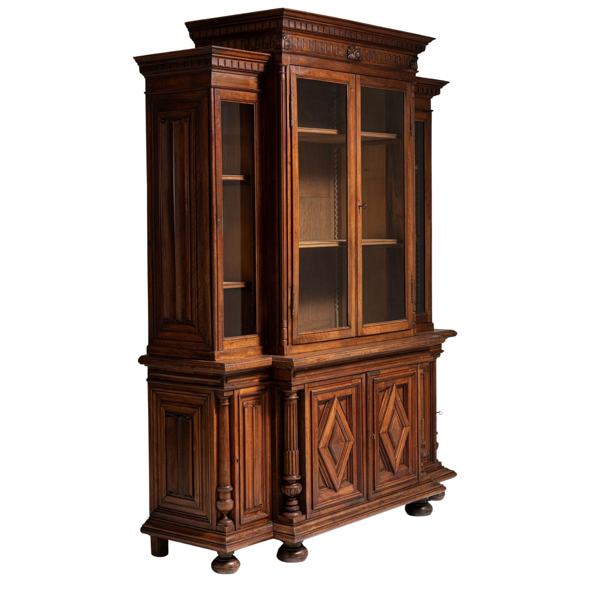 Antique Renaissance Revival Vitrine Cabinet, Circa 1860