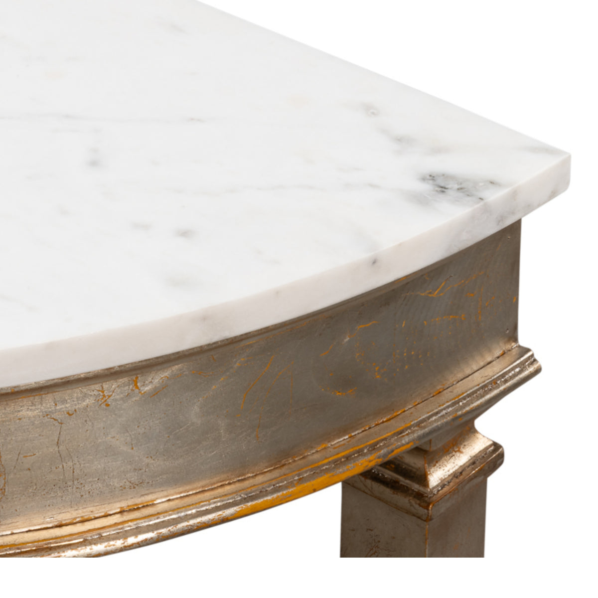 Aurélie Gold & Marble Demilune Console