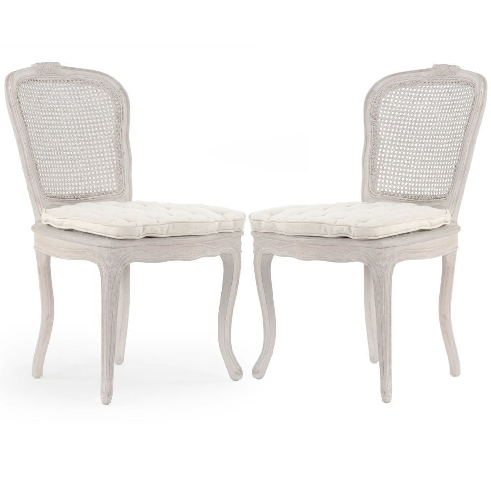 French Shabby Chic Cane Back Chair