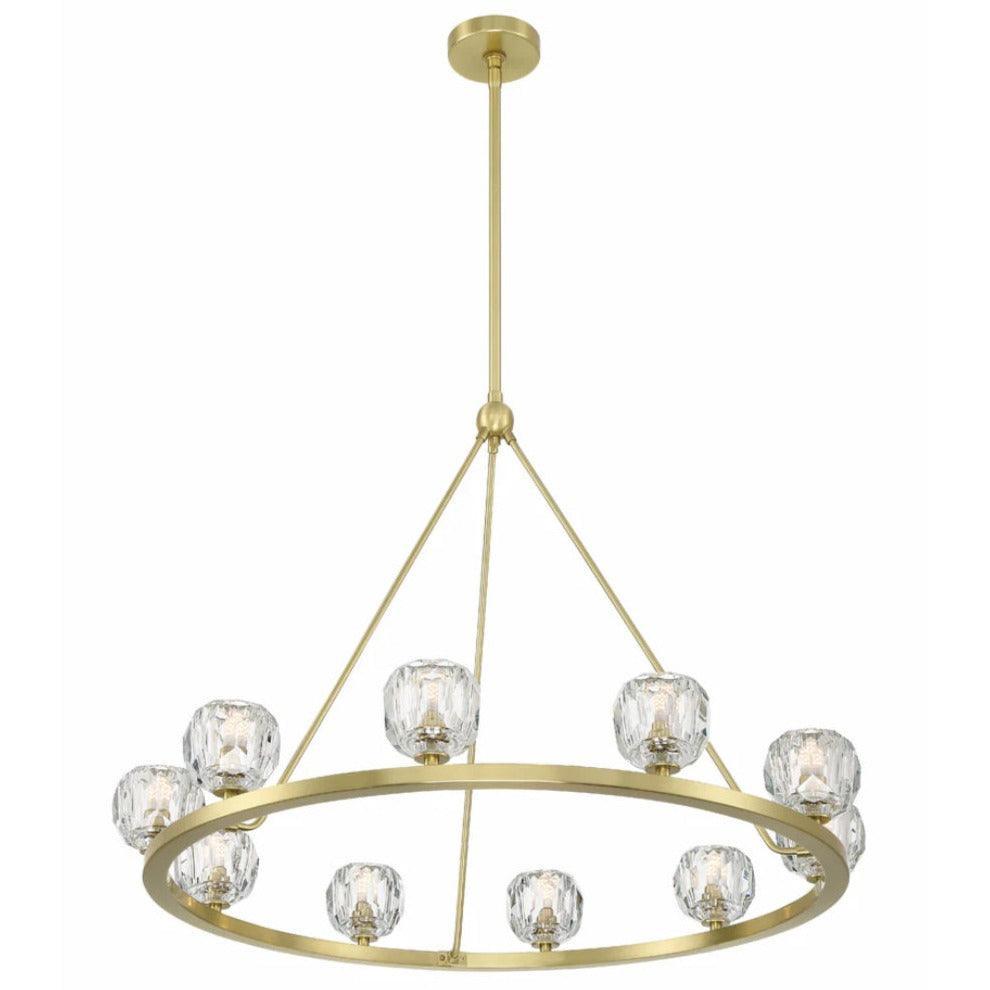 Facet-Cut Crystal Globes Chandelier