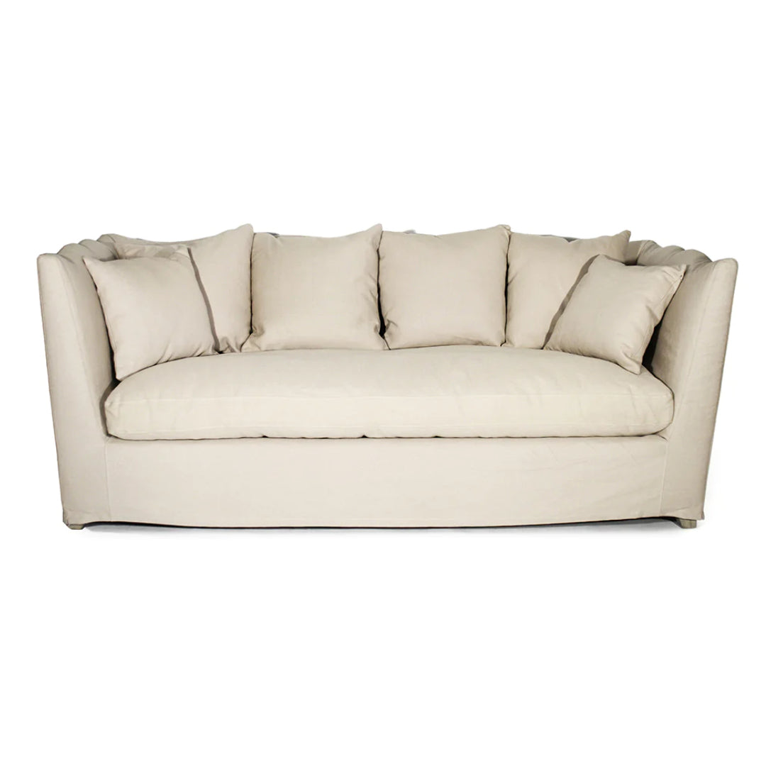 Plush Natural Linen Sofa