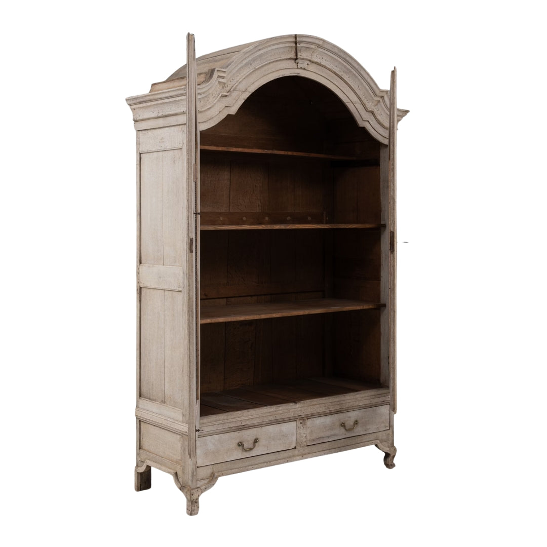 Arched Ornate French Cabinet with Mesh Wire Doors, Circa 1860