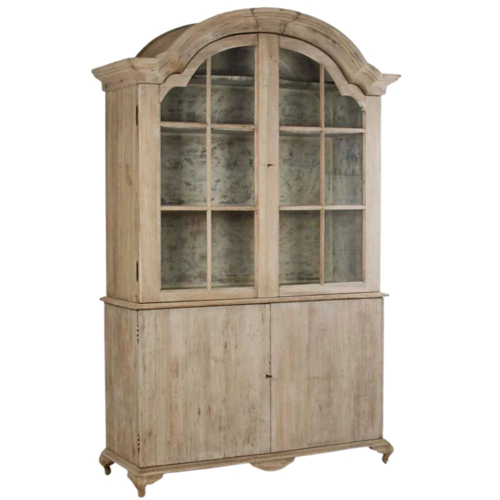 Arched French Country Display Hutch