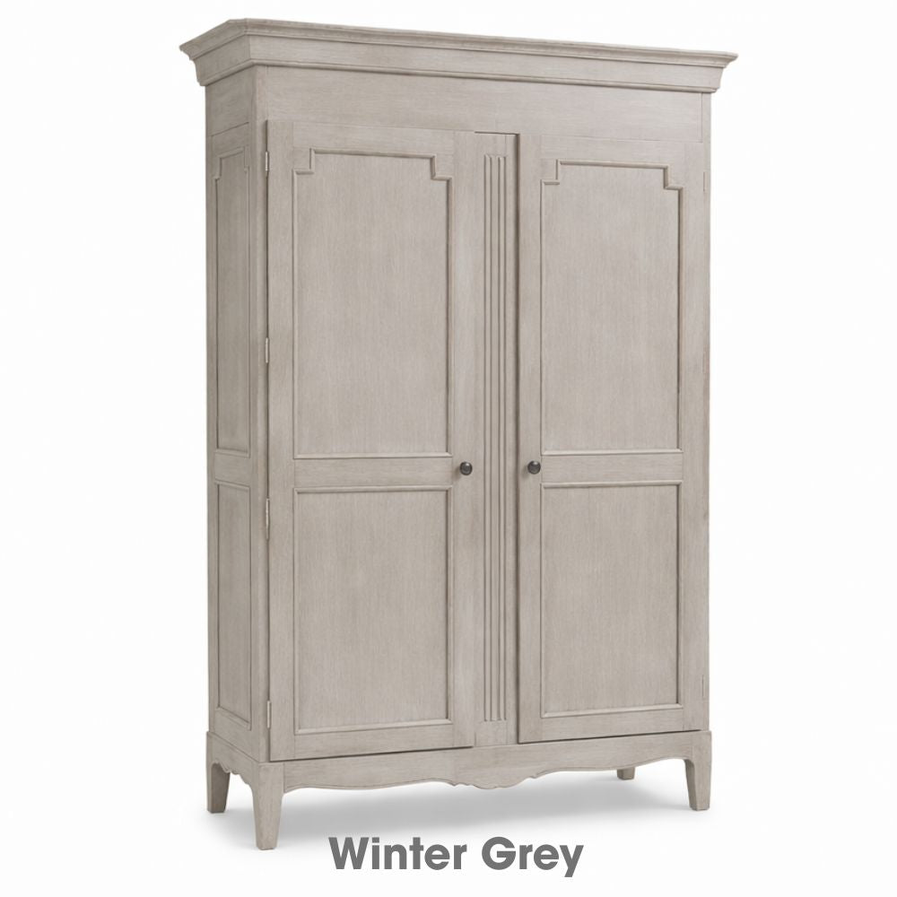 Regal French Carved Panel Armoire