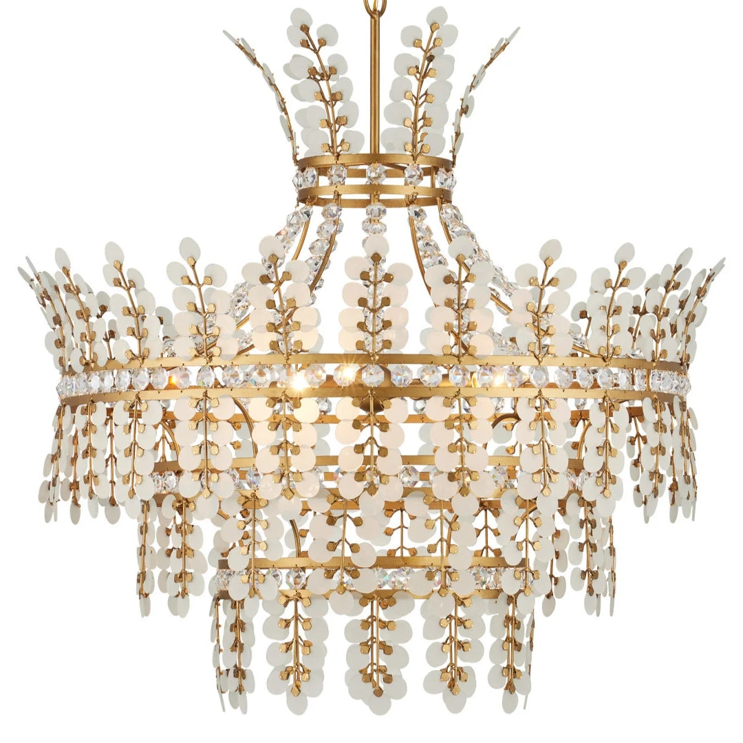 Art Deco Crystal Glass Chandelier