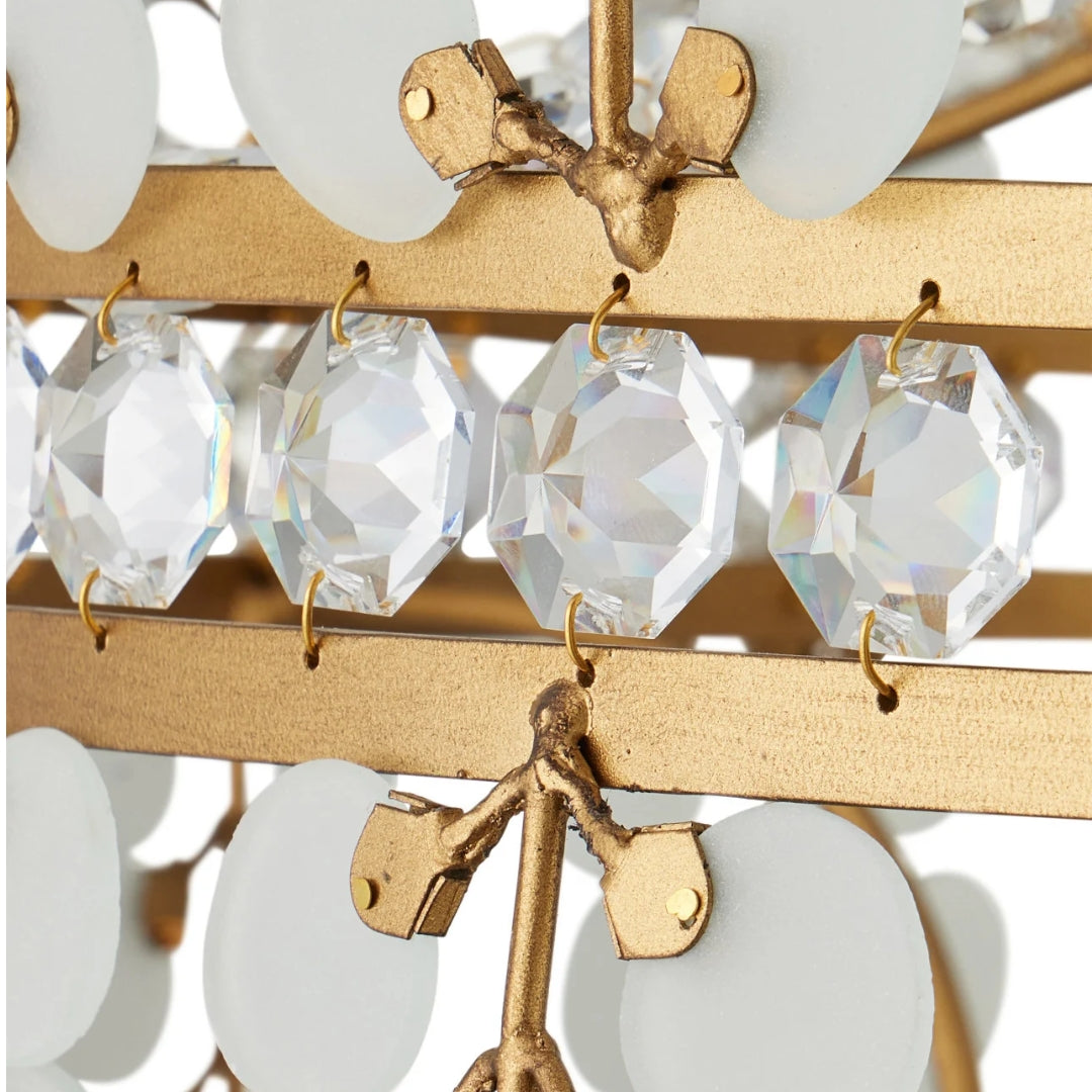 Art Deco Crystal Glass Chandelier