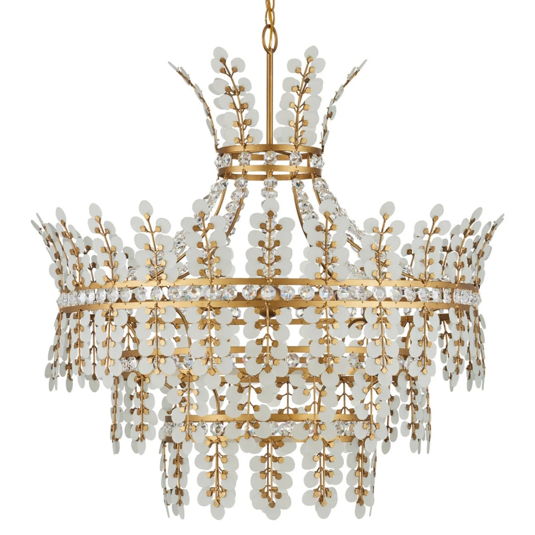 Art Deco Crystal Glass Chandelier