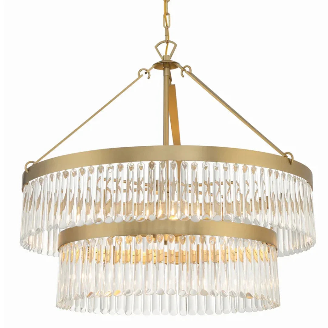 Art Deco Glass Prism Chandelier