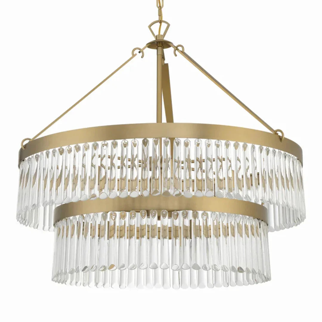 Art Deco Glass Prism Chandelier