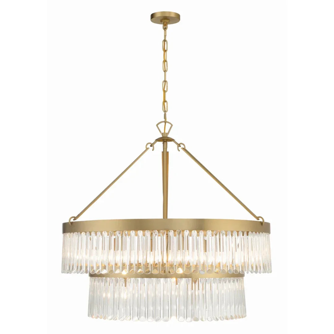 Art Deco Glass Prism Chandelier