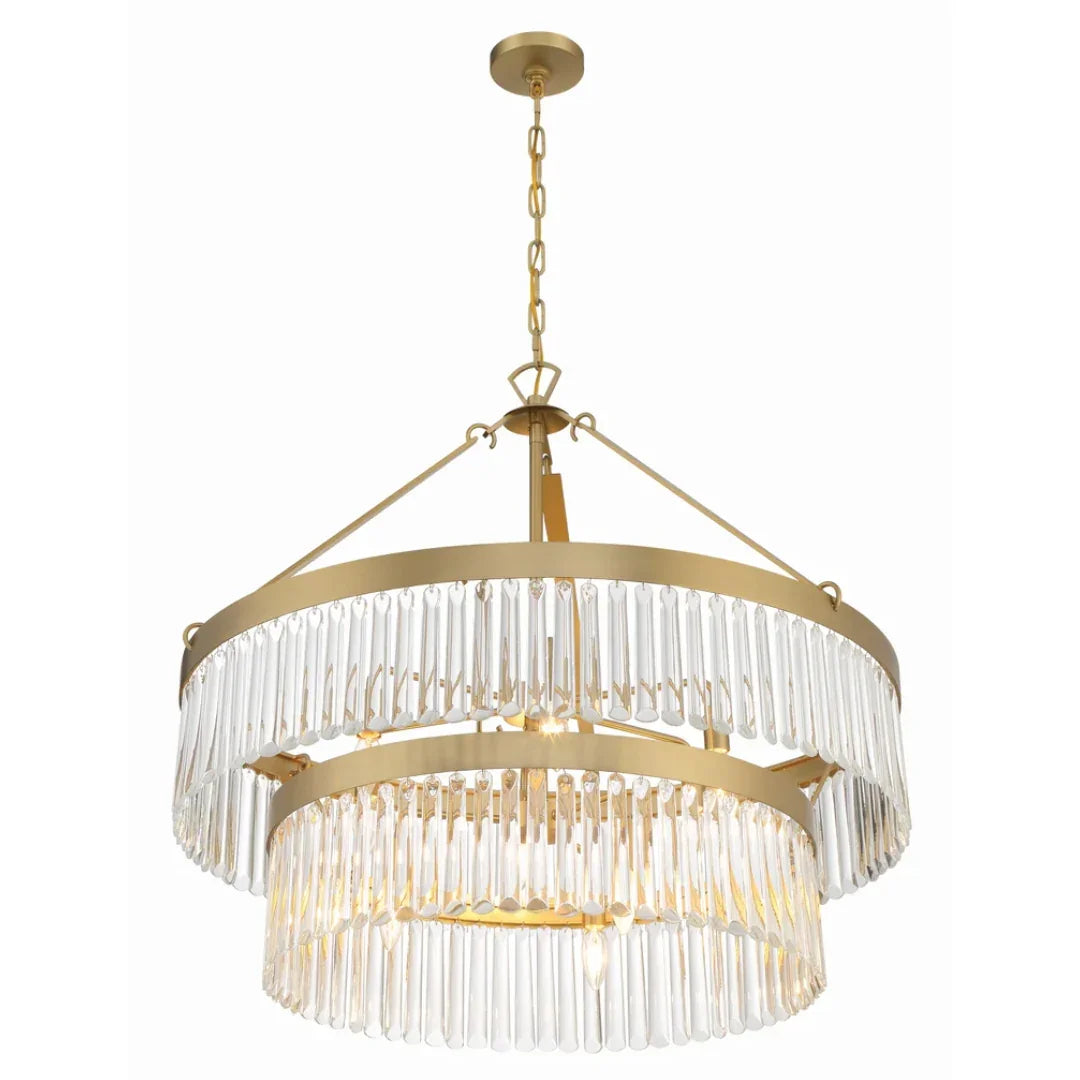 Art Deco Glass Prism Chandelier