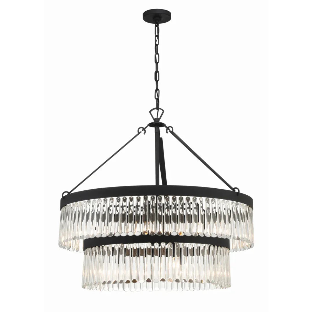 Art Deco Glass Prism Chandelier