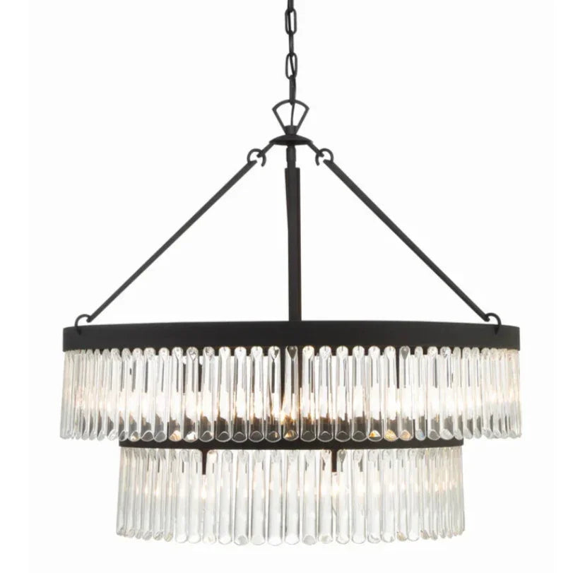 Art Deco Glass Prism Chandelier