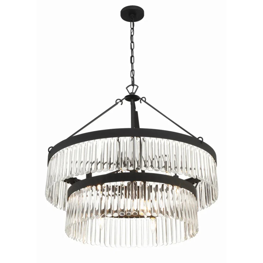 Art Deco Glass Prism Chandelier