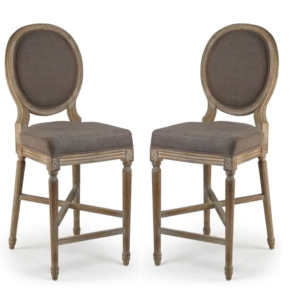 Aubergine Medallion Counter Stool