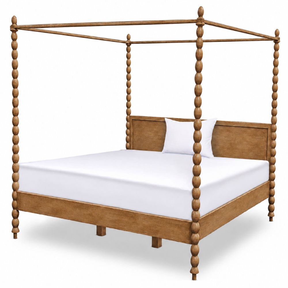 Rustic Aurelian Spindle Post Canopy Bed