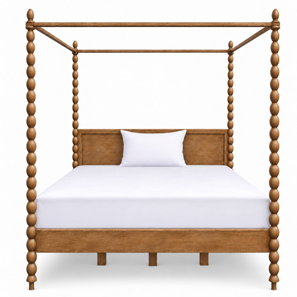 Rustic Aurelian Spindle Post Canopy Bed