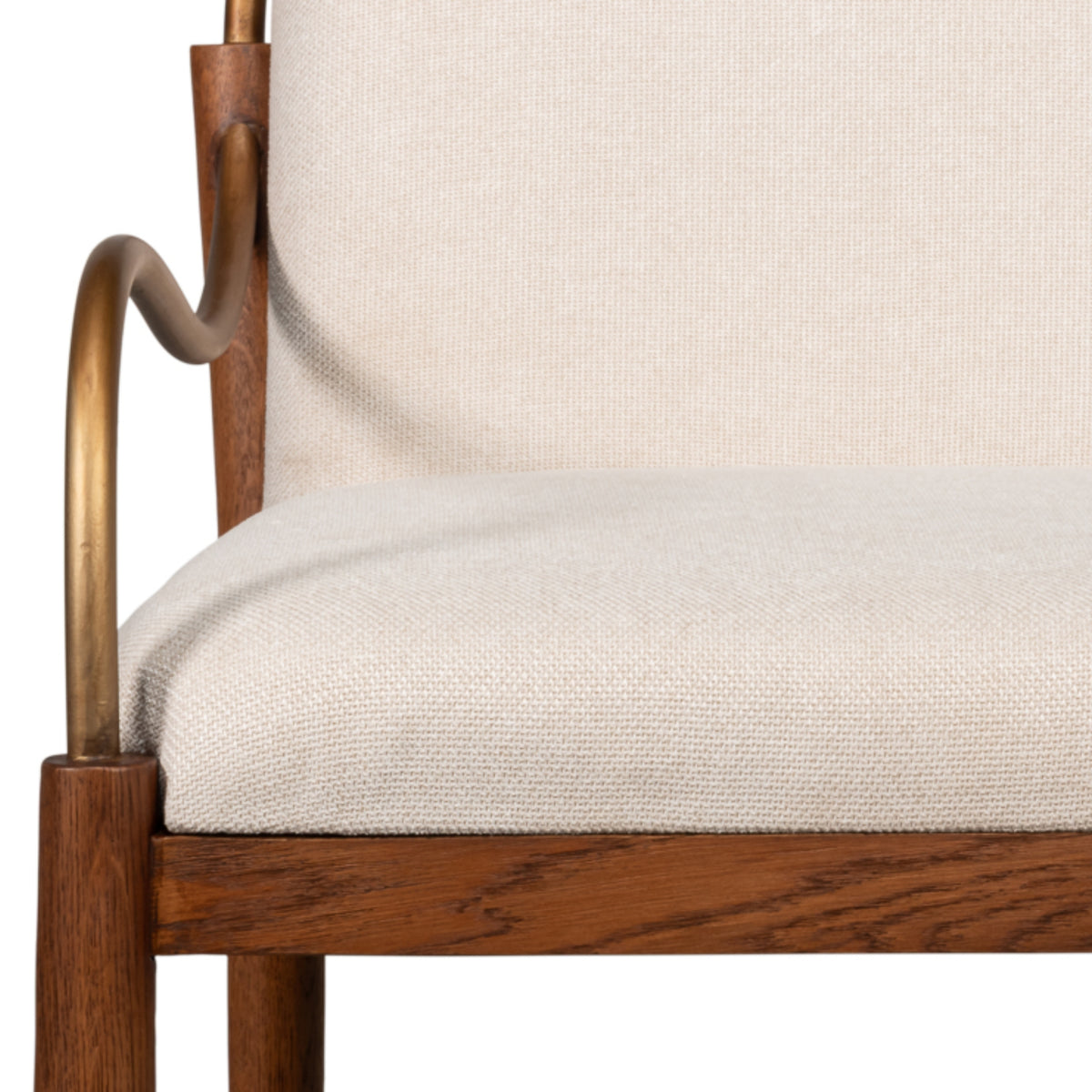 Aurelle Tan Upholstered Oak Counter Stool