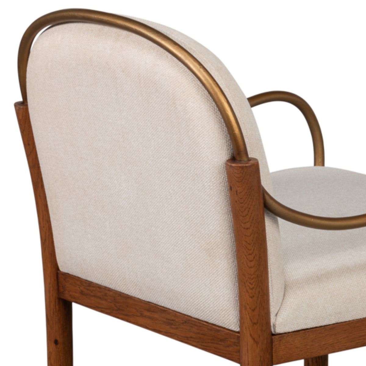 Aurelle Tan Upholstered Oak Counter Stool
