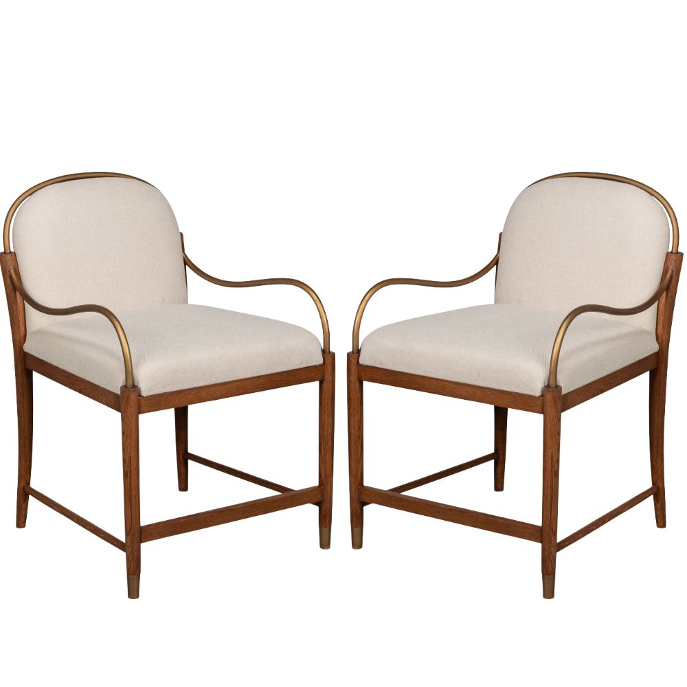 Aurelle Tan Upholstered Oak Dining Chair