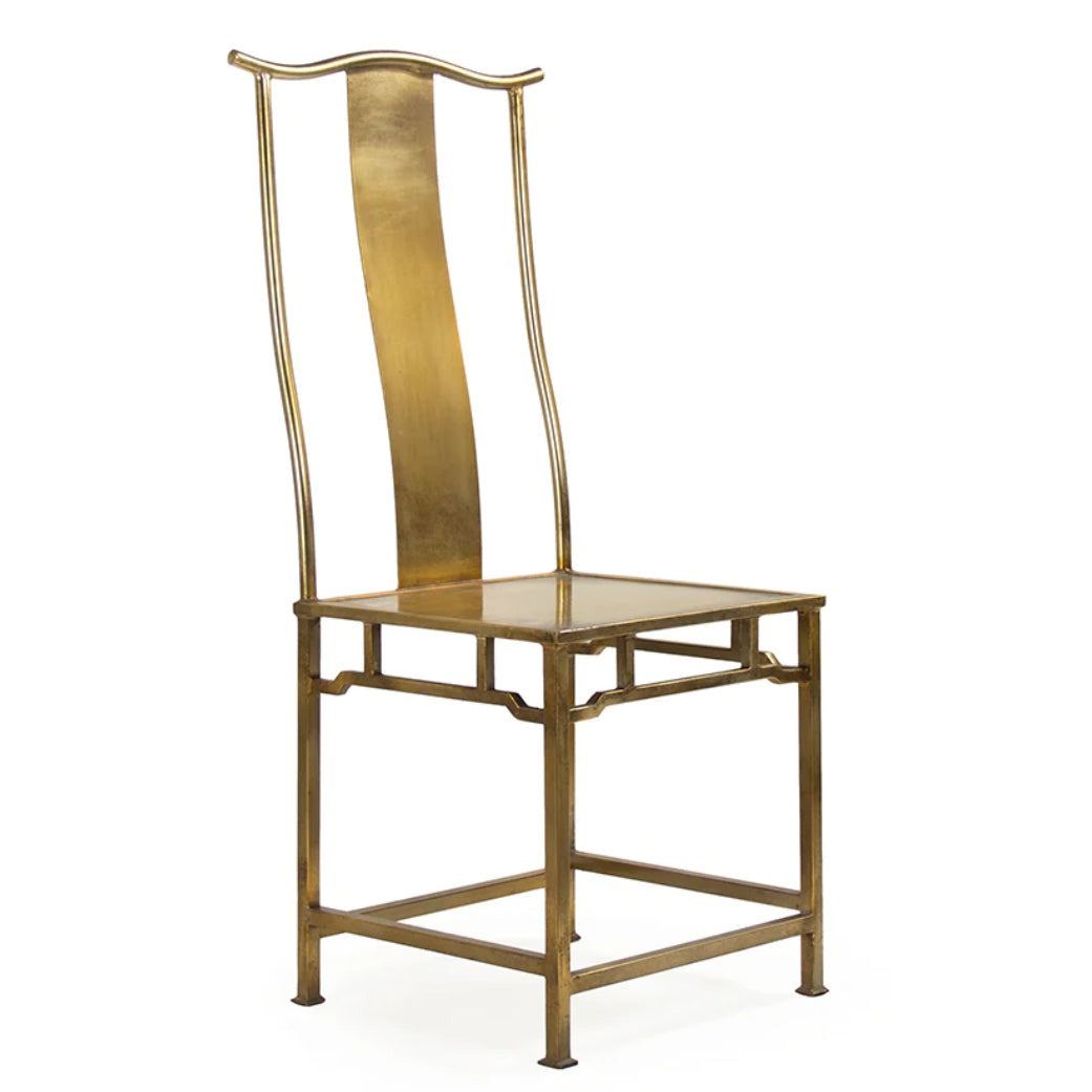 Contemporary Gold Side Chair