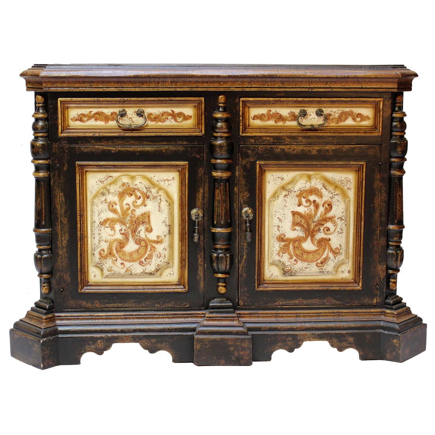 Monterosa Painted Scroll Sideboard
