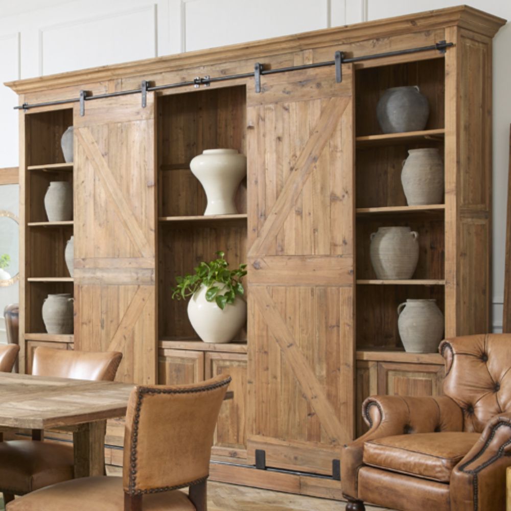 Sliding Barn Door Rustic Wood Cabinet