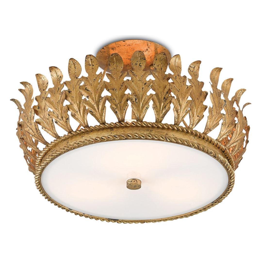 Rising Gold Acanthus Leaf Chandelier