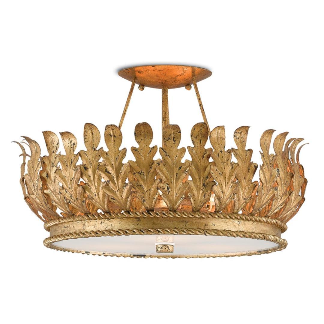 Rising Gold Acanthus Leaf Chandelier