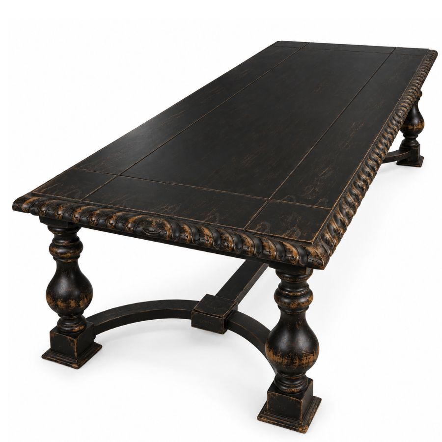 Black Extra Long Bianca Dining Table