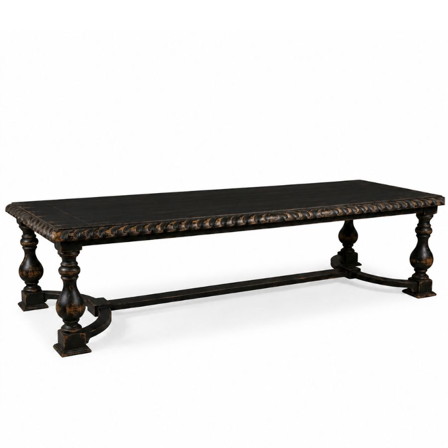 Black Extra Long Bianca Dining Table