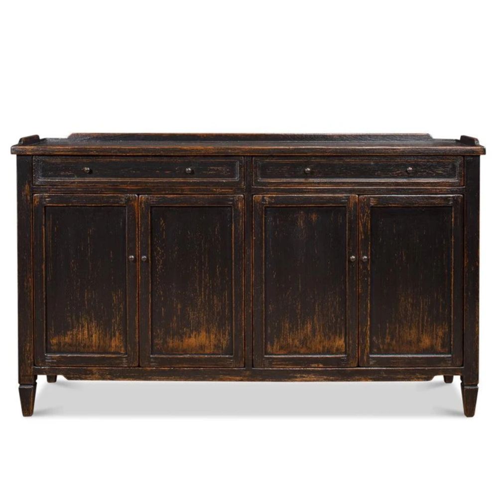 Black Madigan Aged French Country Sideboard