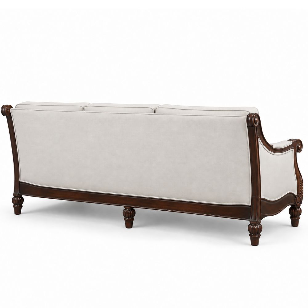 Black Wooden French Country Sofa