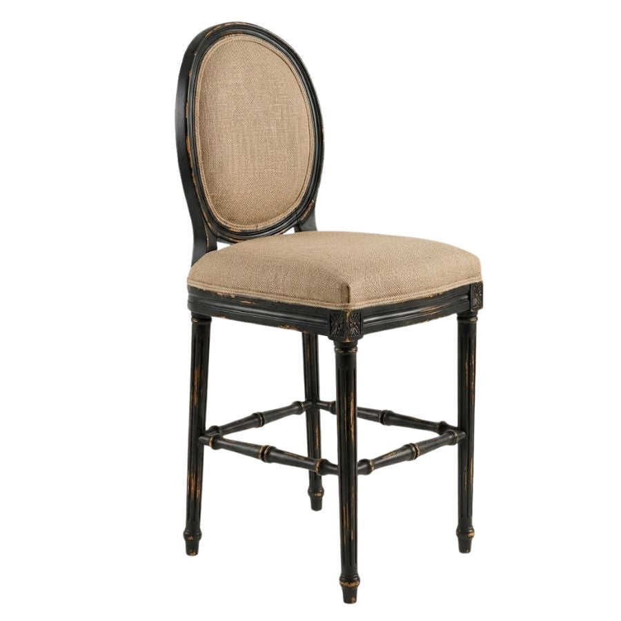 Wood Stained Saint German French Stool