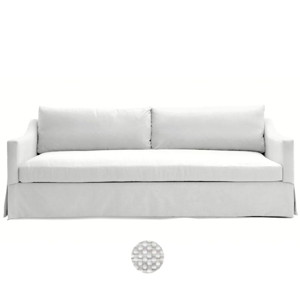 Plus White Blanco Skirted Sofa