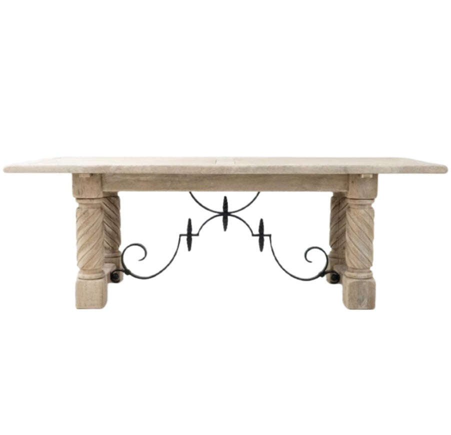 Rustic French Country Trestle Dining Table