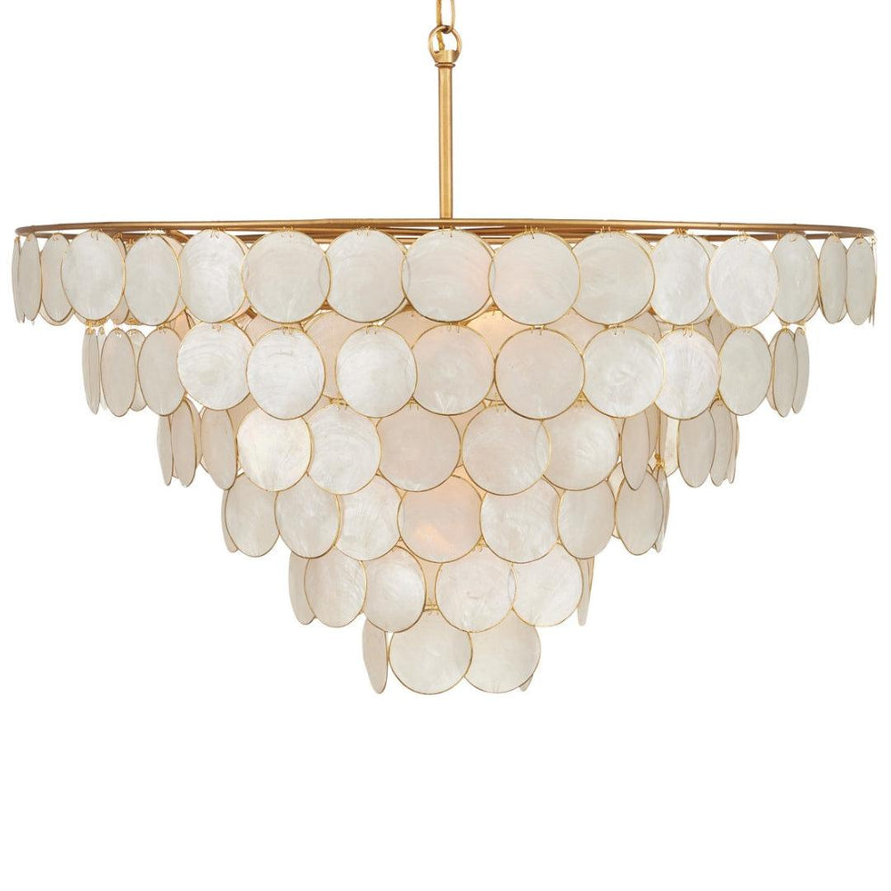 Capiz Shells Tiered Chandelier | Contemporary Coastal
