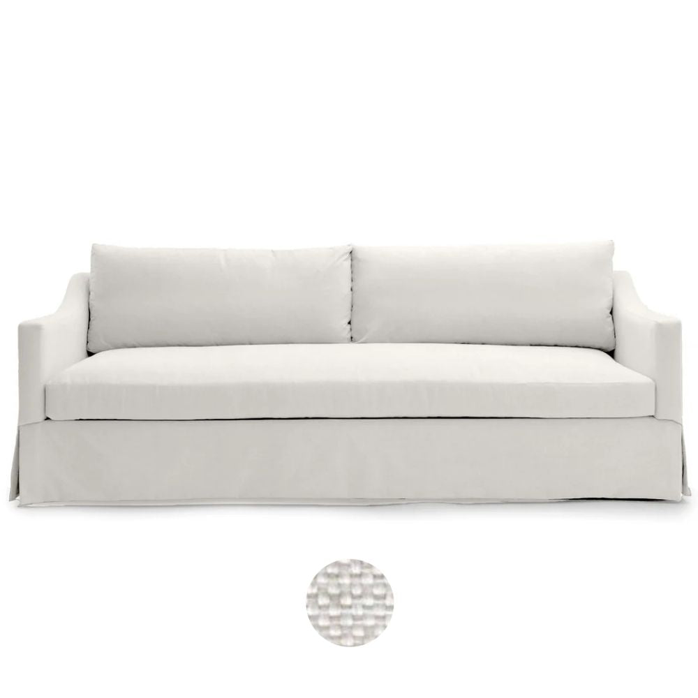 Plus White Blanco Skirted Sofa
