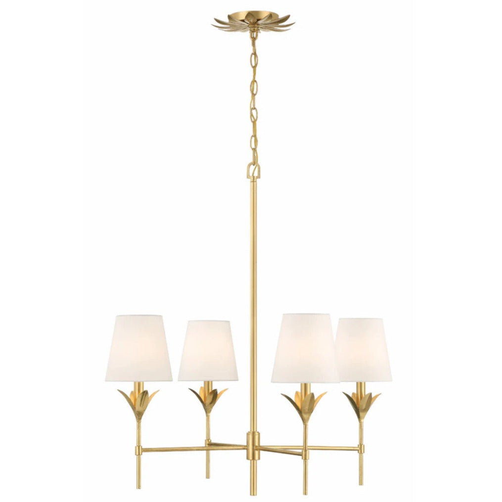 Lily Bloom Antique Gold Chandelier