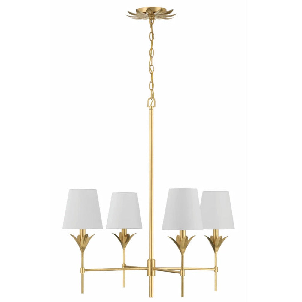 Lily Bloom Antique Gold Chandelier