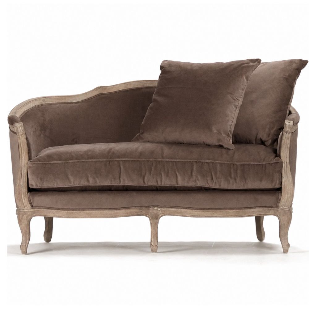 Brown Velvet Maison Settee