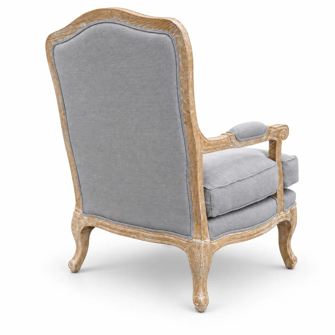 Dove Mist Upholstered Linen Armchair