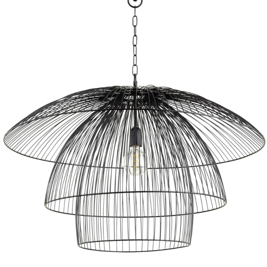 Midnight Canopy Tiered Iron Chandelier