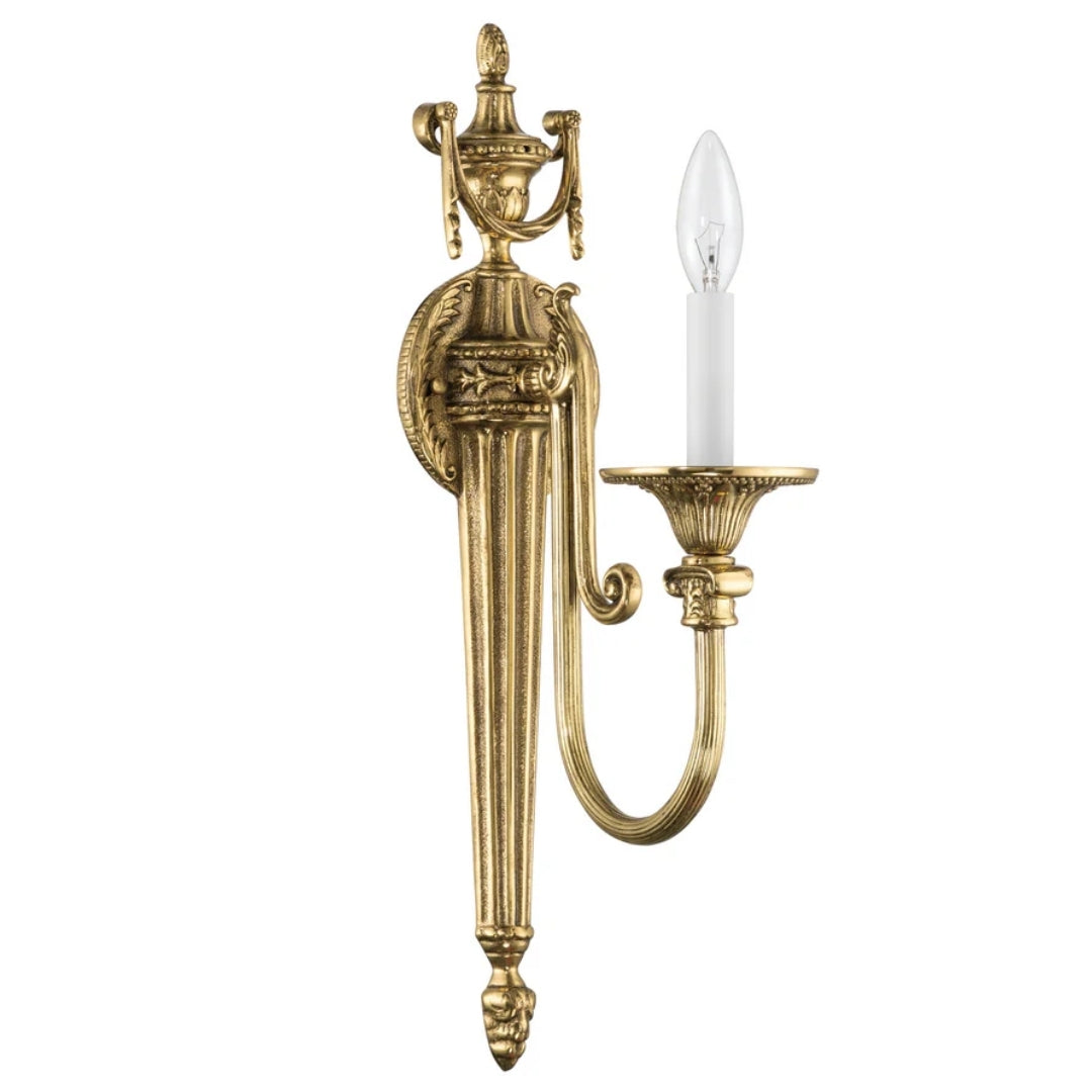 Classic Brass Single Swoop Arm Wall Sconce