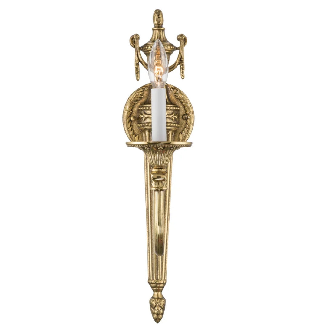 Classic Brass Single Swoop Arm Wall Sconce