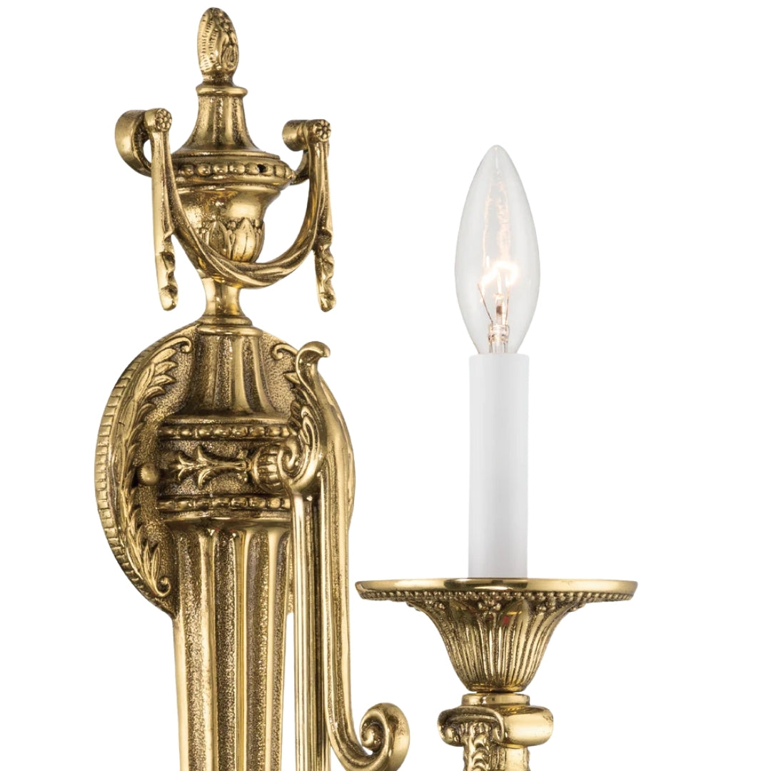 Classic Brass Single Swoop Arm Wall Sconce